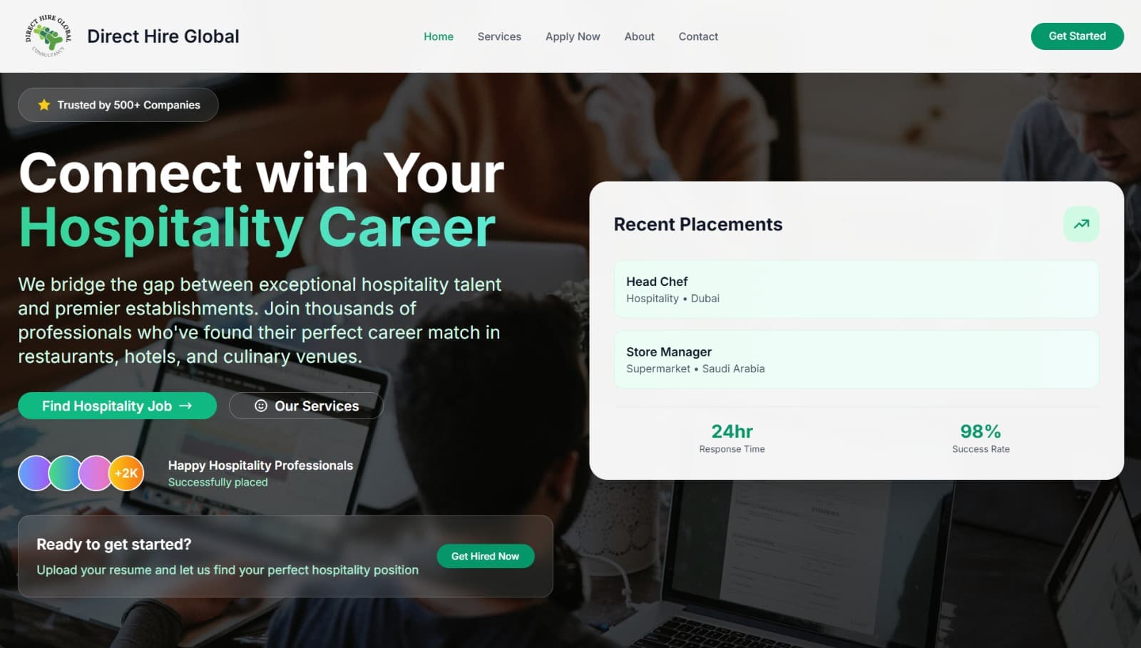 Website preview of dhgconsultancy.com